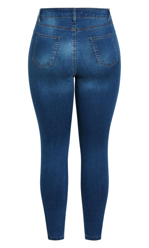 M&Co Blue Mid Wash Stretch Jeggings