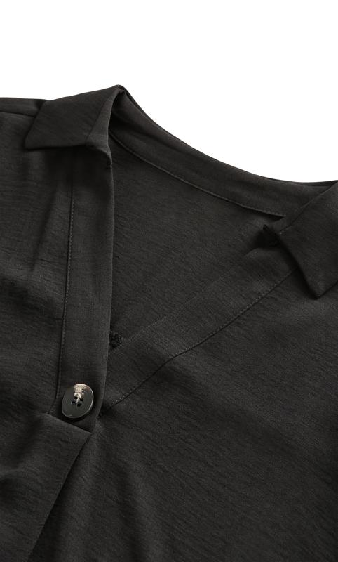 One Button Black Shirt 7