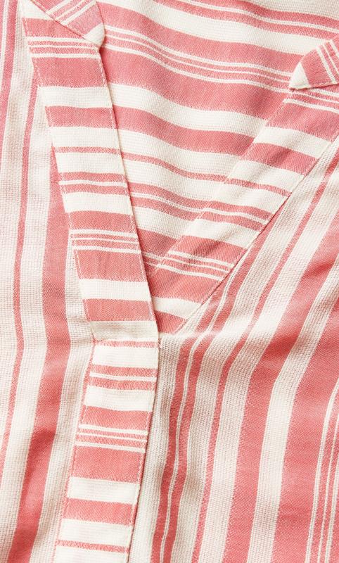 Textured Stripe Coral Shirt 7
