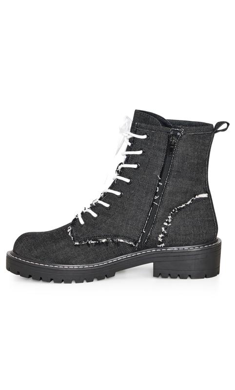 Rosie Black Wide Width Lace Up Boot 4