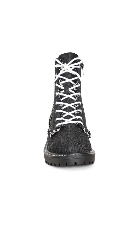 Rosie Black Wide Width Lace Up Boot 5