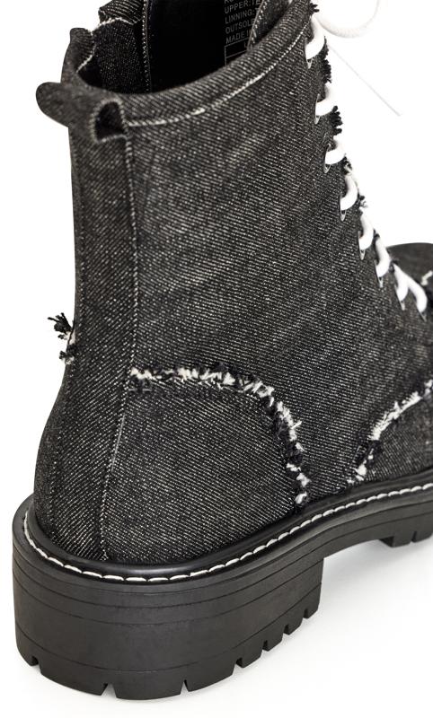Rosie Black Wide Width Lace Up Boot 7