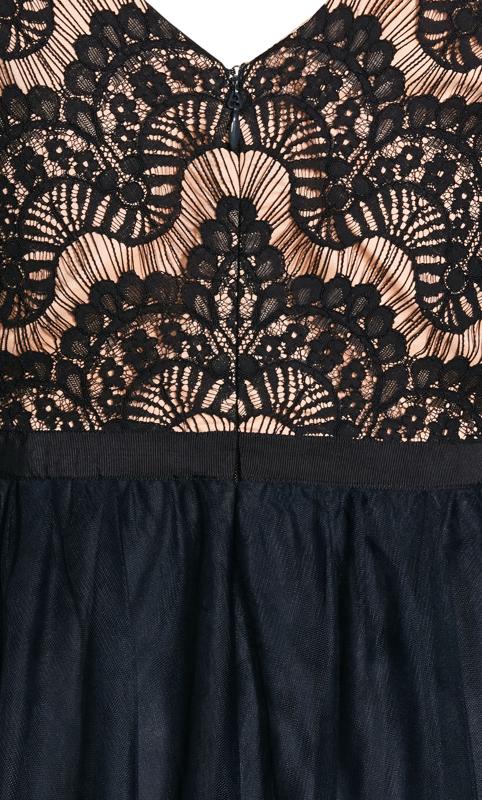 Evans Lace Detail Mesh Midi Dress 6