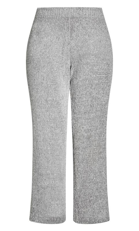 Chenille Grey Wide Leg Trouser 7
