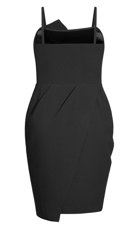 Evans Black Strapless Twisted Front Midi Body Con Dress 10