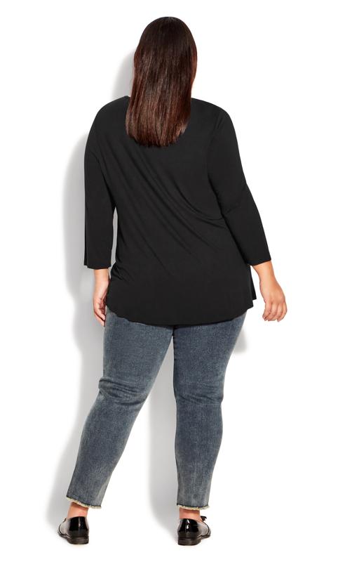 Evans Black Twist Hem Top 5