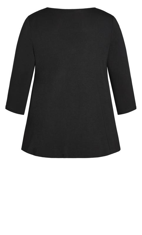 Evans Black Twist Hem Top 7