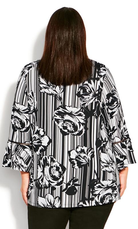 Evans Black Sandy Hill Print Top 3