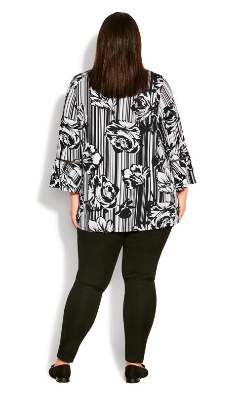 Evans Black Sandy Hill Print Top 4