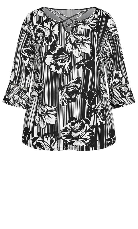 Evans Black Sandy Hill Print Top 5