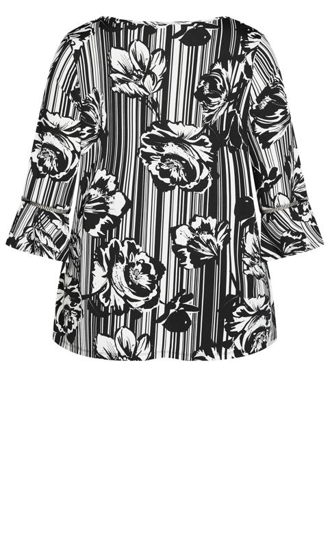 Evans Black Sandy Hill Print Top 6