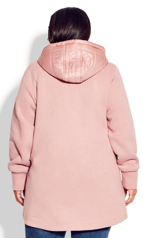 Avenue Pink Fleece Hood Fashion Coat 5
