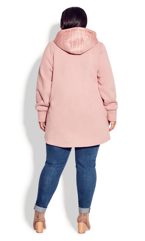 Avenue Pink Fleece Hood Fashion Coat 6
