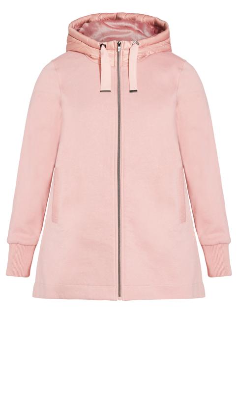 Avenue Pink Fleece Hood Fashion Coat 2