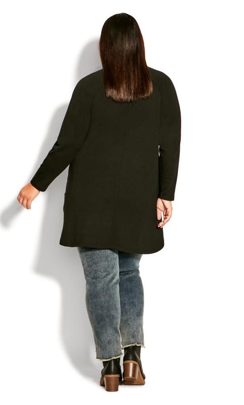 Evans Black Side Button Tunic Top 5