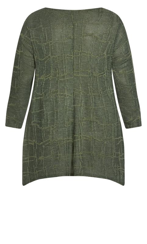 Evans Olive Green Hanky Hem Tunic Top 6