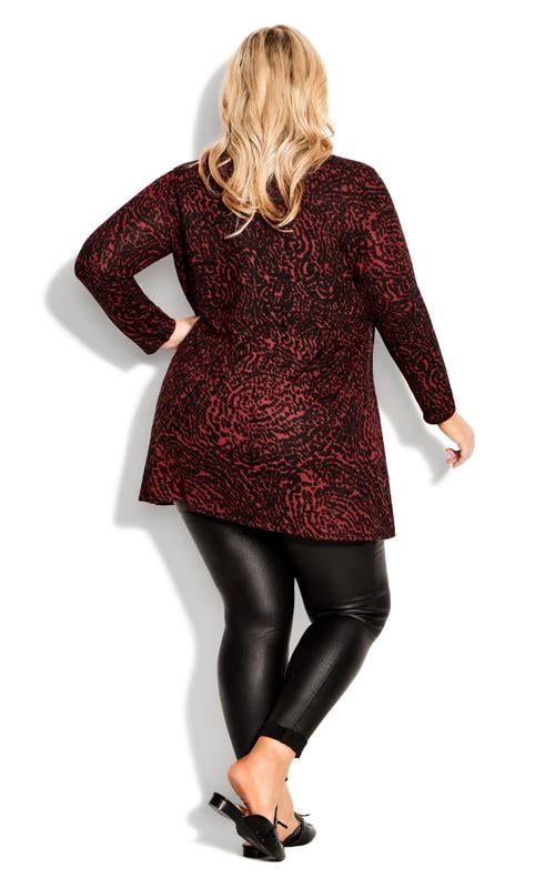 Avenue Black & Red Paisley Smock Top 4