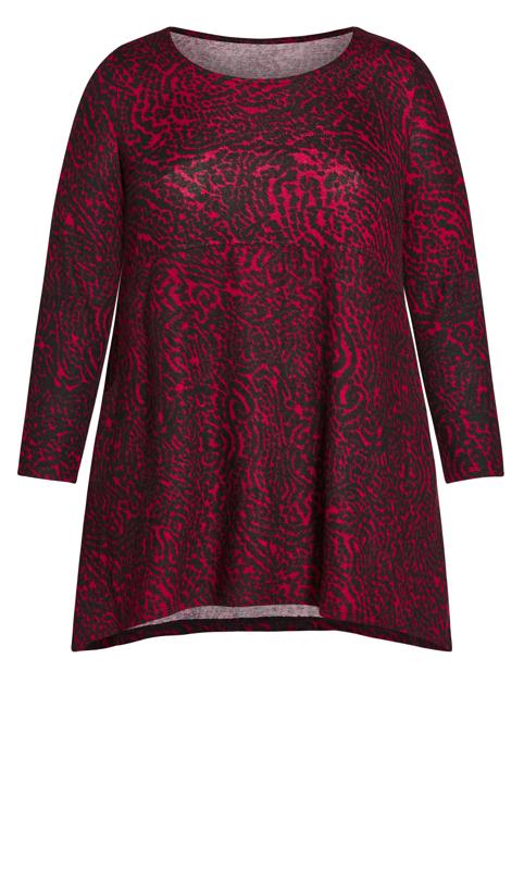 Avenue Black & Red Paisley Smock Top 5