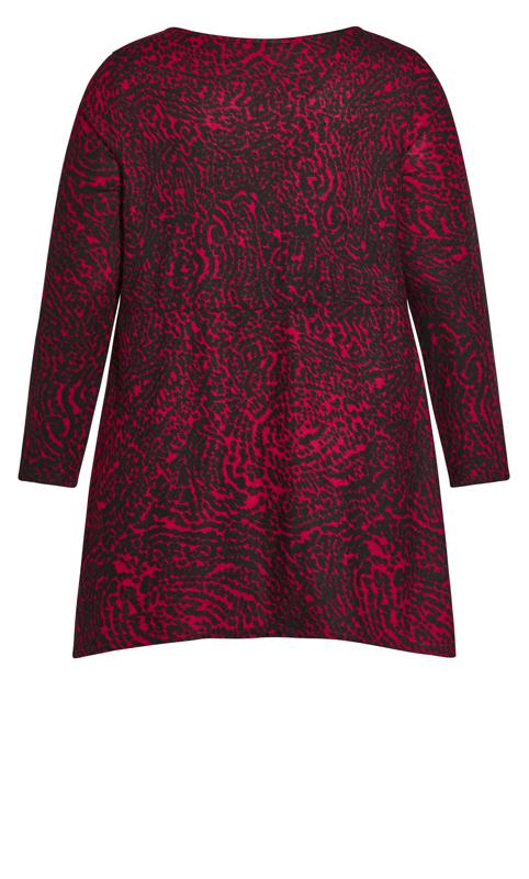 Avenue Black & Red Paisley Smock Top 6