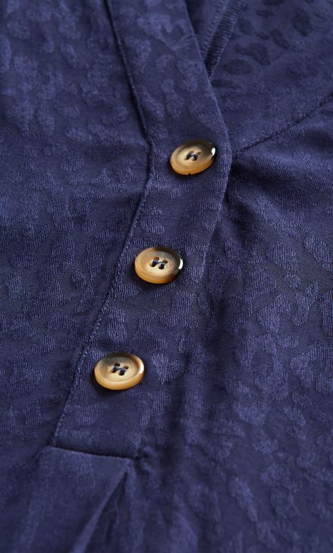 Evans Navy Texture Buttons Top 7