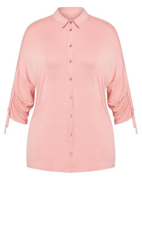 Tie Sleeve Shirt Pink 5