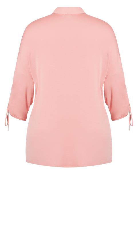 Tie Sleeve Shirt Pink 6