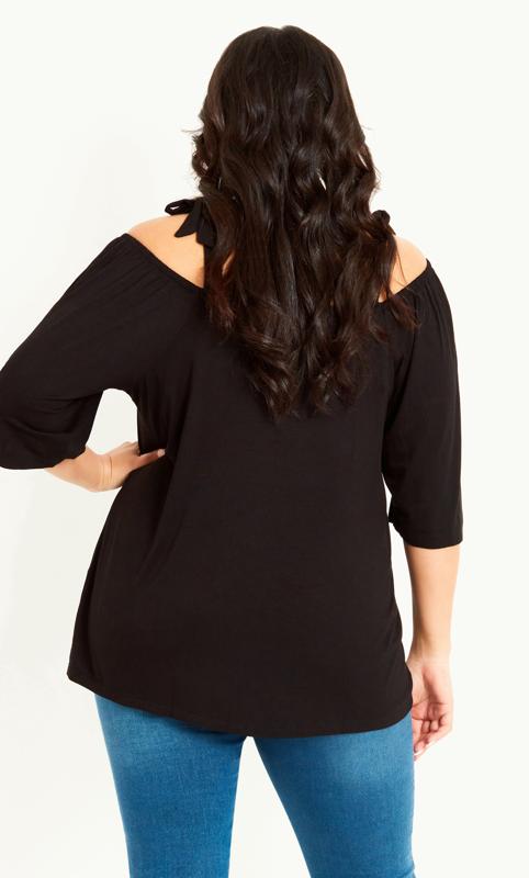 Tie Shoulder Black Top 3