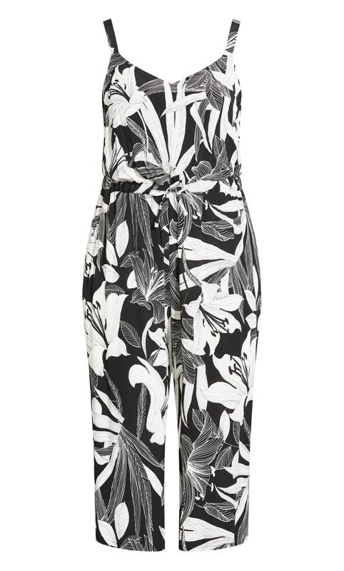 Tropical Jumpsuit Black And White 3