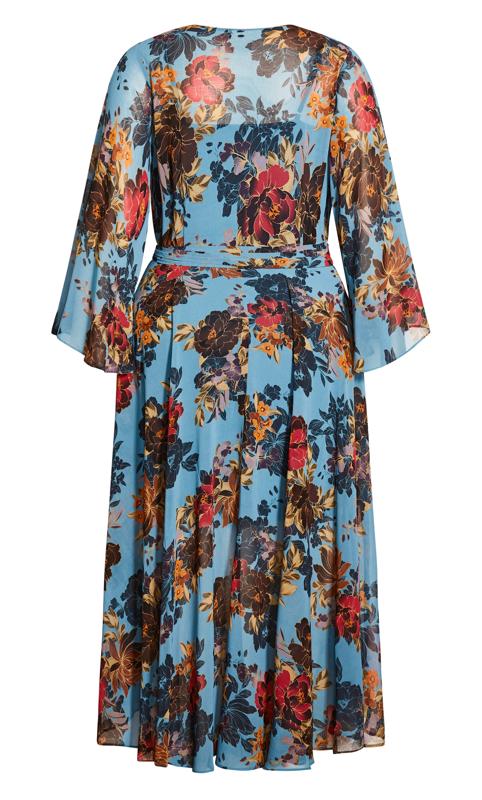 Evans Blue Floral Twist Maxi Dress 5