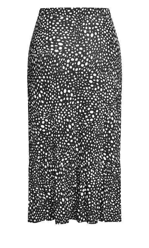 Black Tiered Print Skirt 4