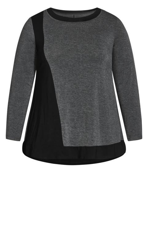 Evans Black Mia Spliced Plain Top 6