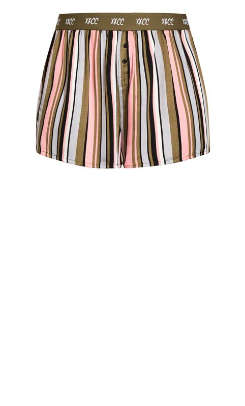  Sweet Dreams Stripe Print Pink Sleepwear Shorts 3