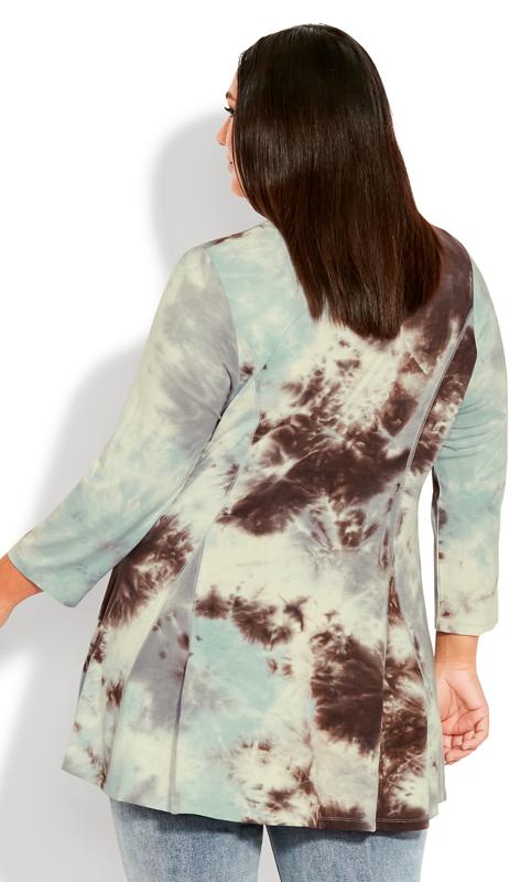 Evans Blue Sky Print Tie Dye Top 3