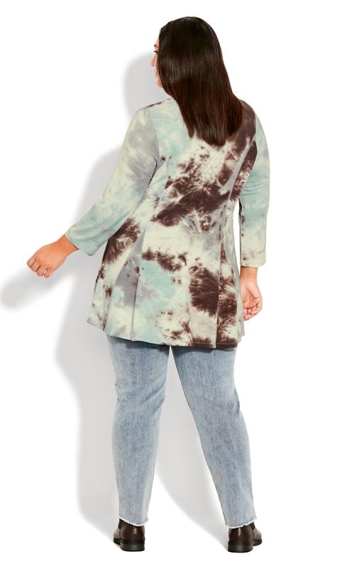 Evans Blue Sky Print Tie Dye Top 4