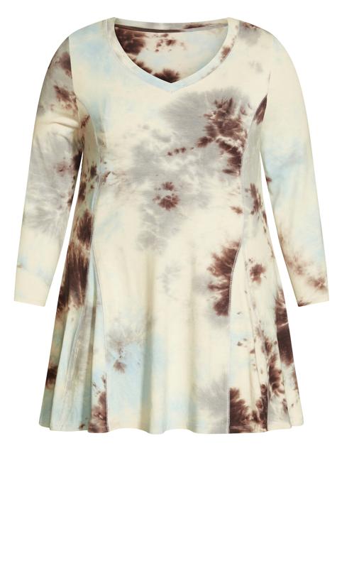 Evans Blue Sky Print Tie Dye Top 5