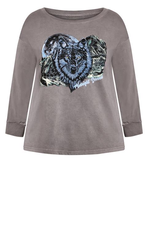Societie+ Grey Wolf Graphic Sweatshirt 9