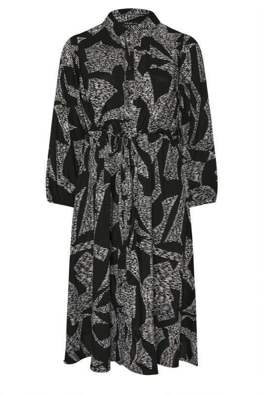 YOURS Plus Size Black Abstract Print Shirt Dress | Yours Clothing 6