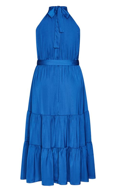 Iconic Tiered Azure Halter Maxi Dress 5