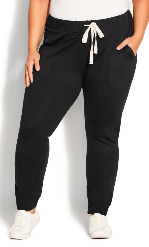 Ponte Jogger Relaxed Tapered Fit Black Pant 2