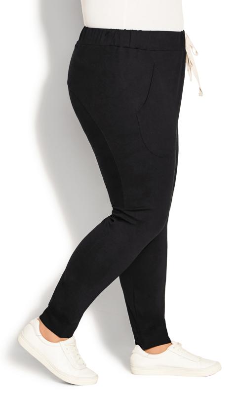 Ponte Jogger Relaxed Tapered Fit Black Pant 5