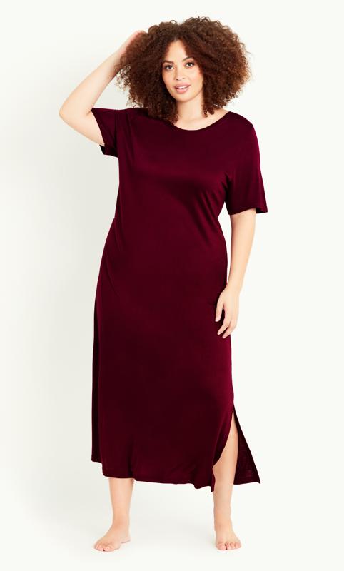 Plus Size  Evans Red Essential Nightdress