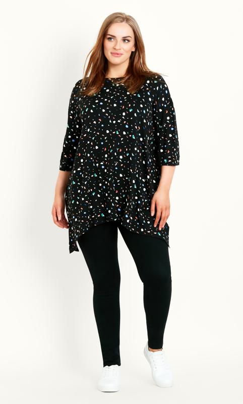 Spot Black Hanky Hem Top  3