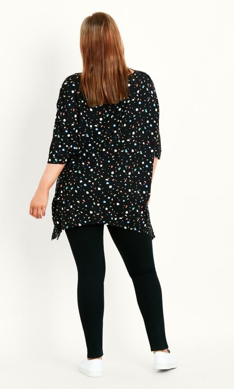 Spot Black Hanky Hem Top  4