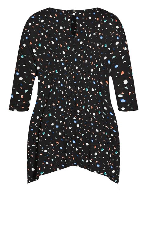 Spot Black Hanky Hem Top  6