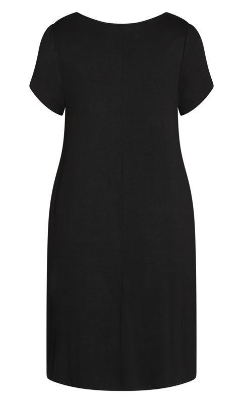 Plain Black Swing Dress 4