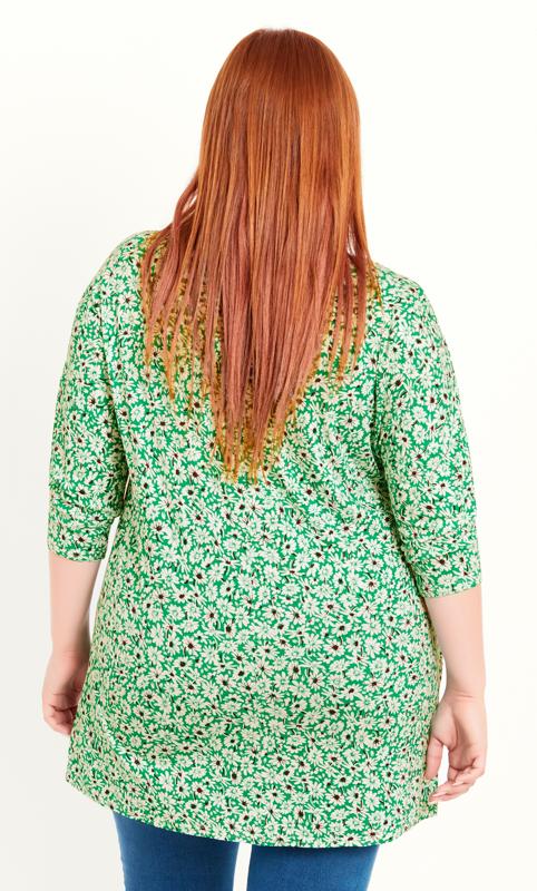 Floral Oversized Green Top 3