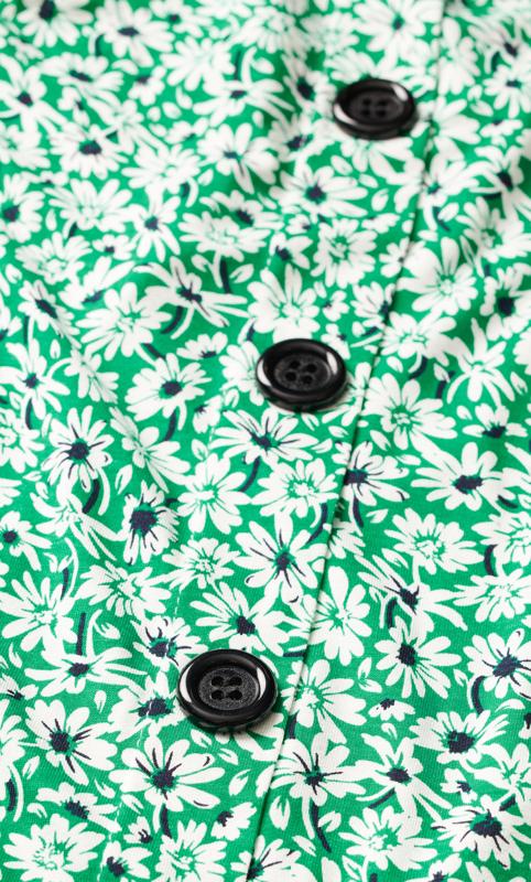 Evans Green Button Through Floral Print Top 7