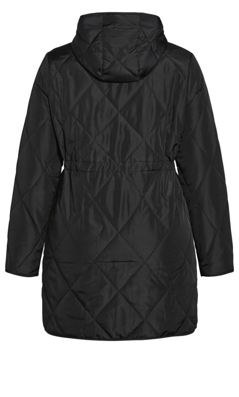 Diamond Black Quilted Coat 3