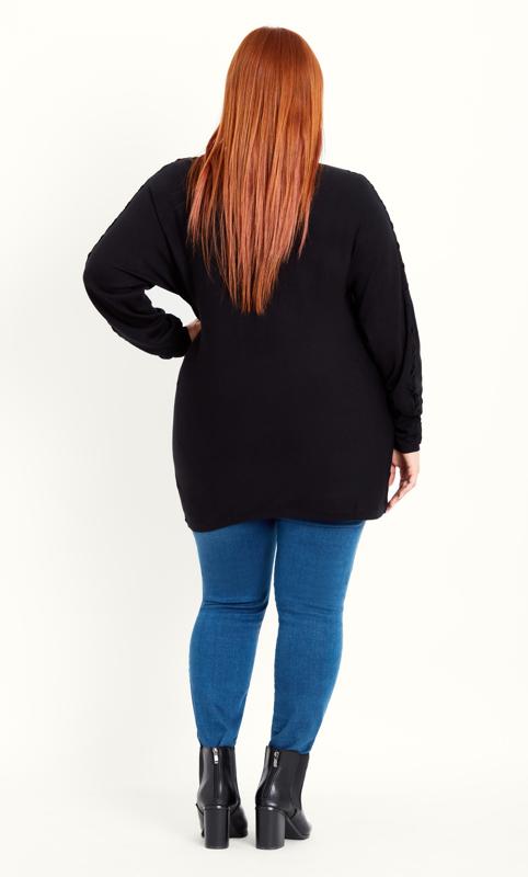 Evans Black Knot Sleeve Jumper 5