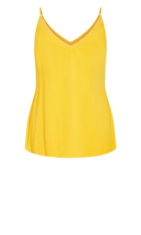 City Chic Yellow V-Neck Vest Top 5